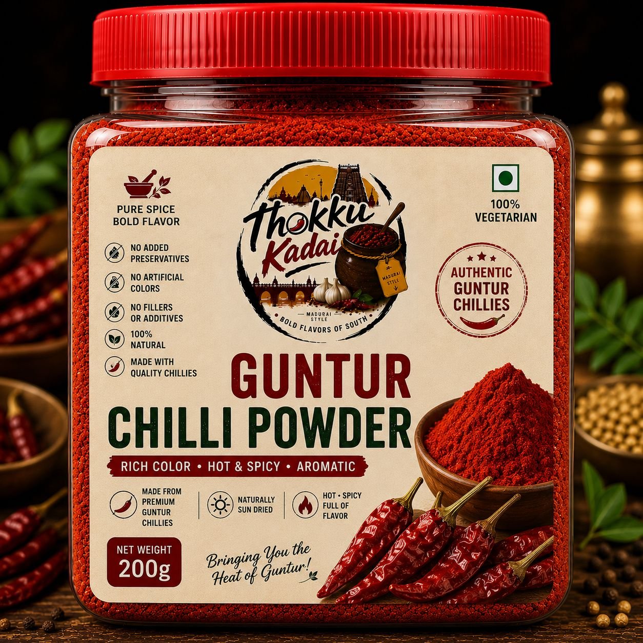 Guntur Red Chillli Powder