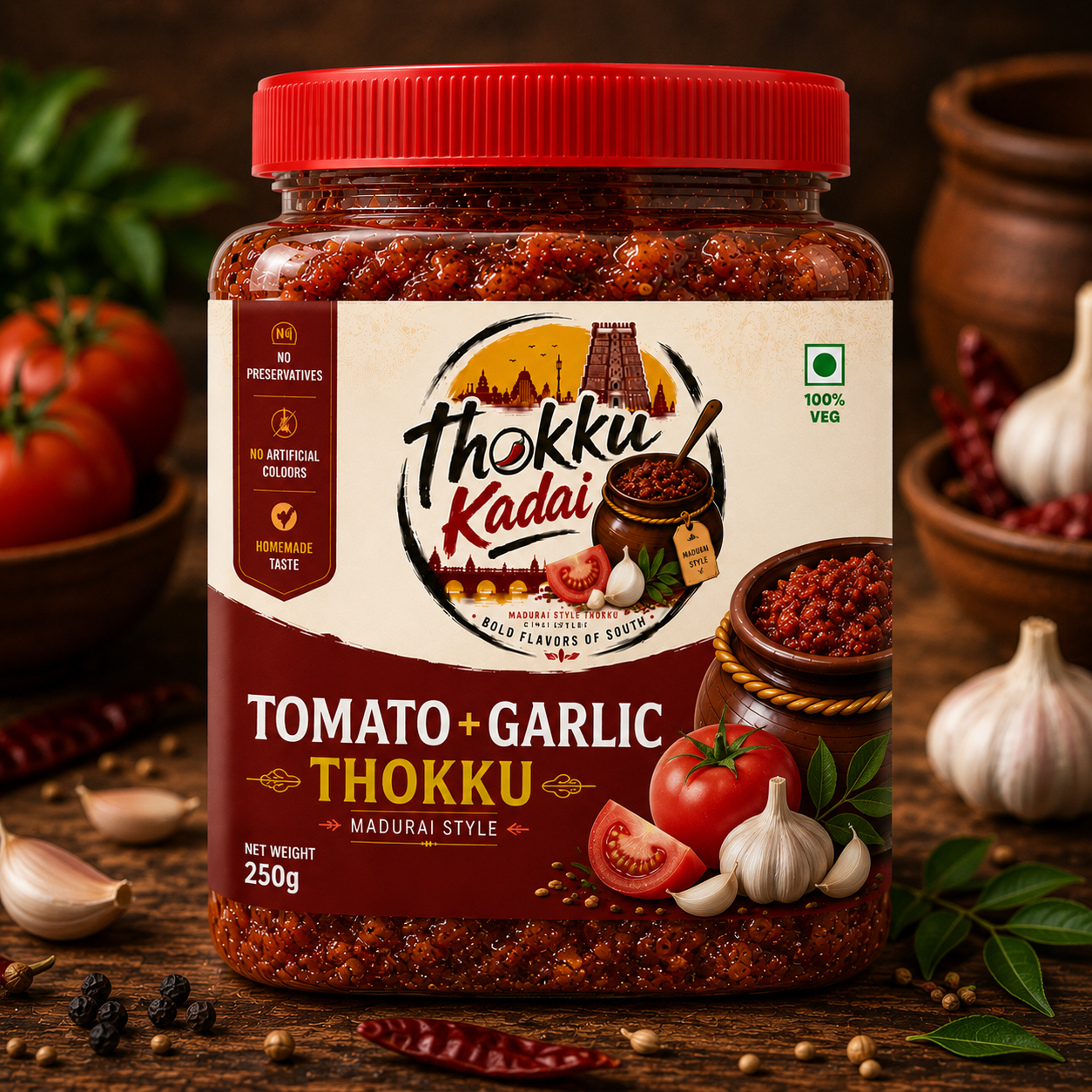 Tomato + Garlic Thokku